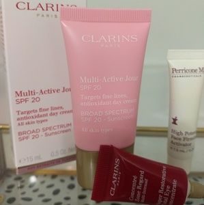 Clarins and Perricone MD sampler